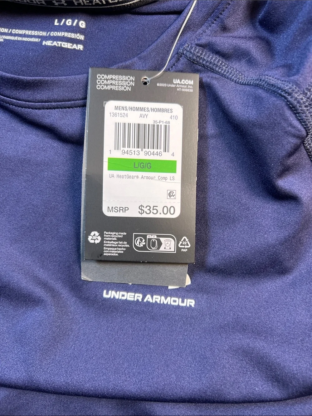 Under Armour Navy Long Sleeve Performance Shirt